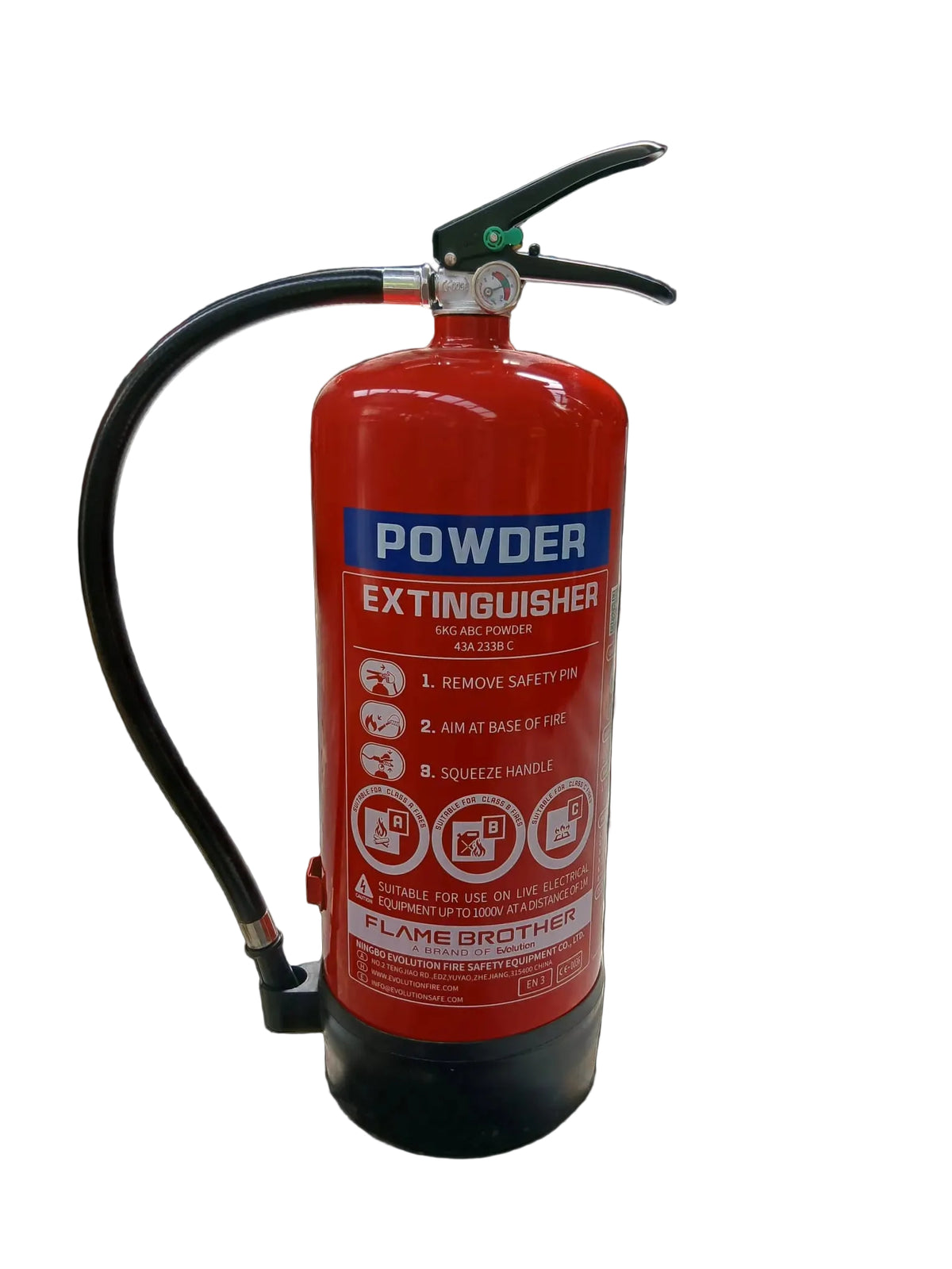 6kg ABC Powder Fire Extinguisher – Flame Brother