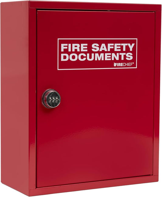 Red Metal Fire Document Cabinet (Key Lock)
