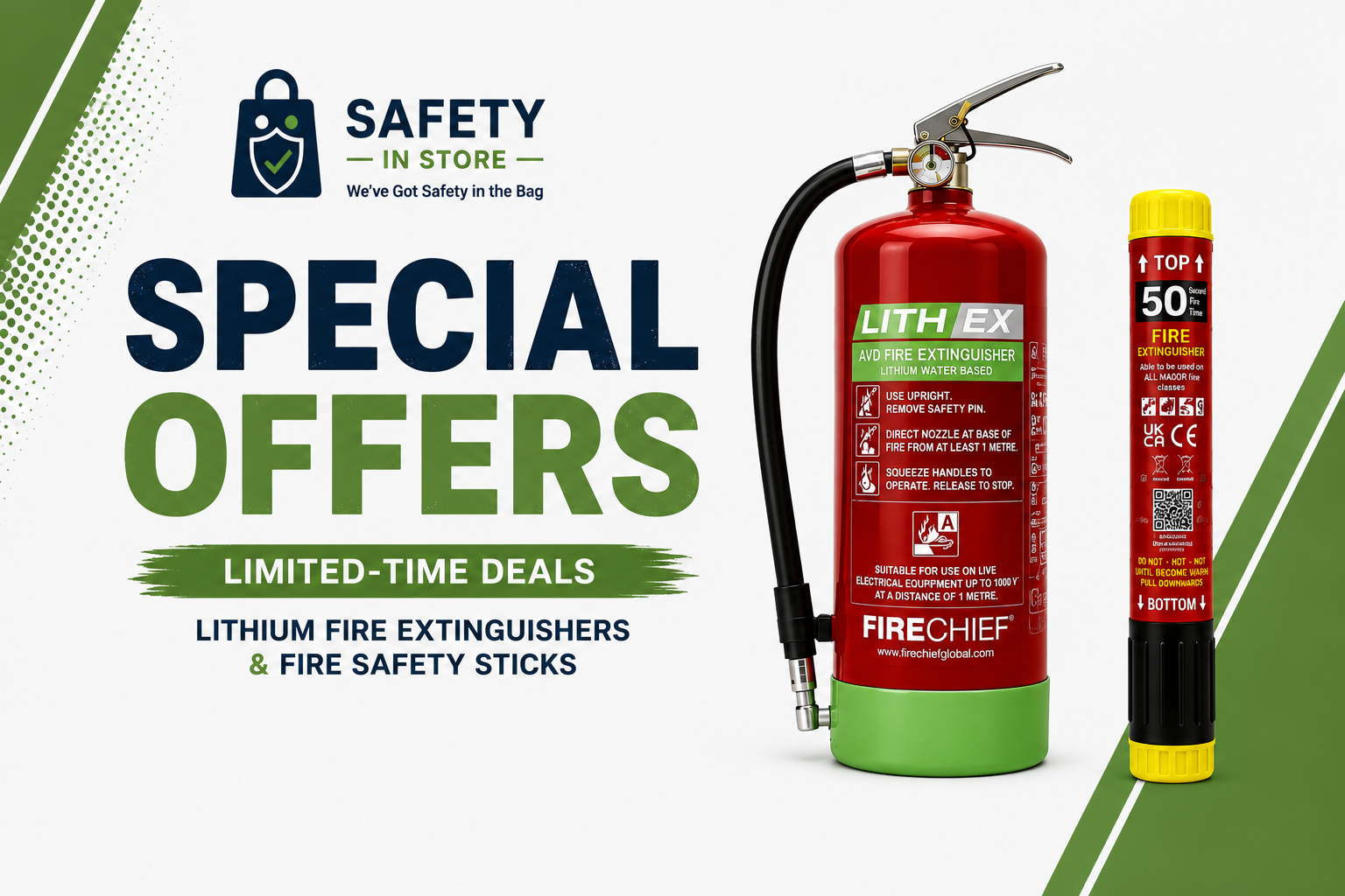 Lithium Fire Extinguishers & Fire Safety Sticks — Limited-Time Deals