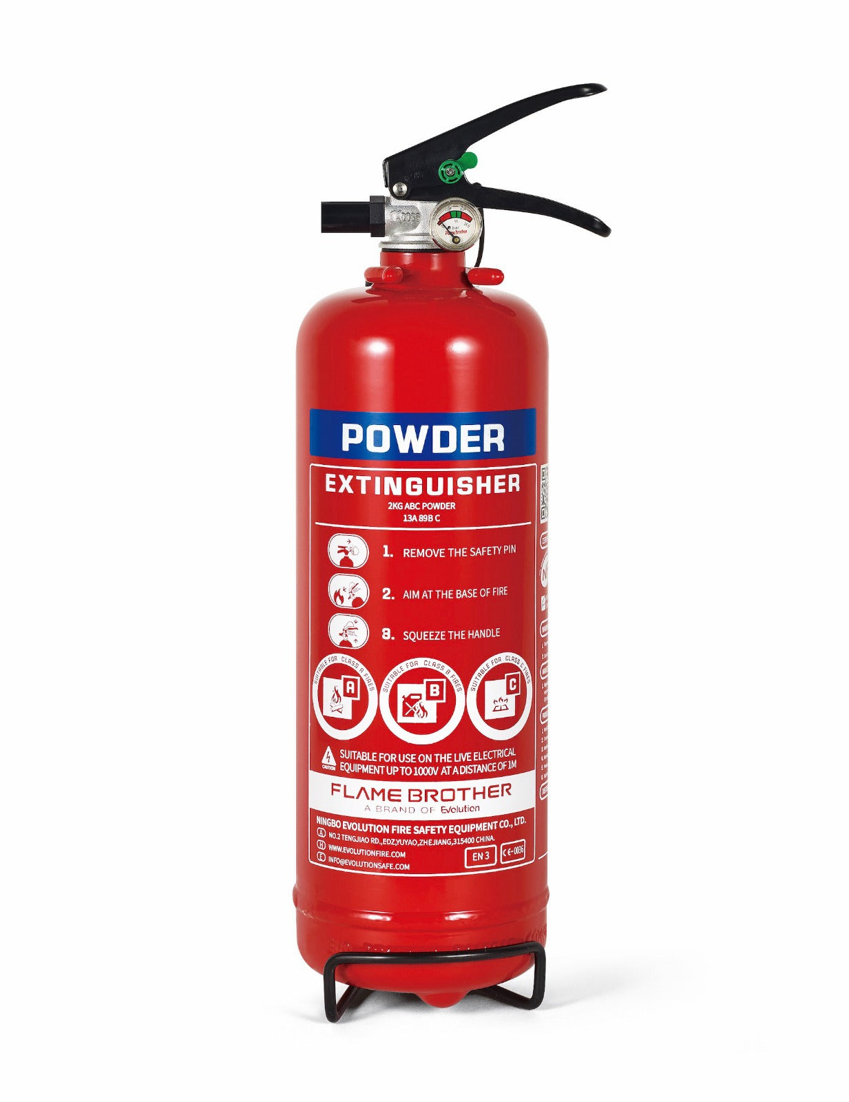 2kg ABC Powder Fire Extinguisher – Flame Brother